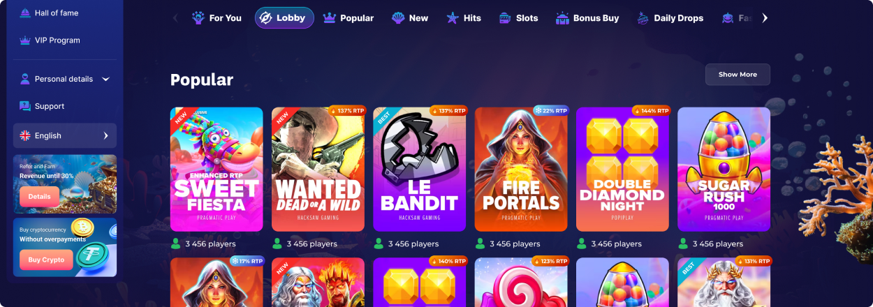 Triton Slots Beliebte Spielautomaten